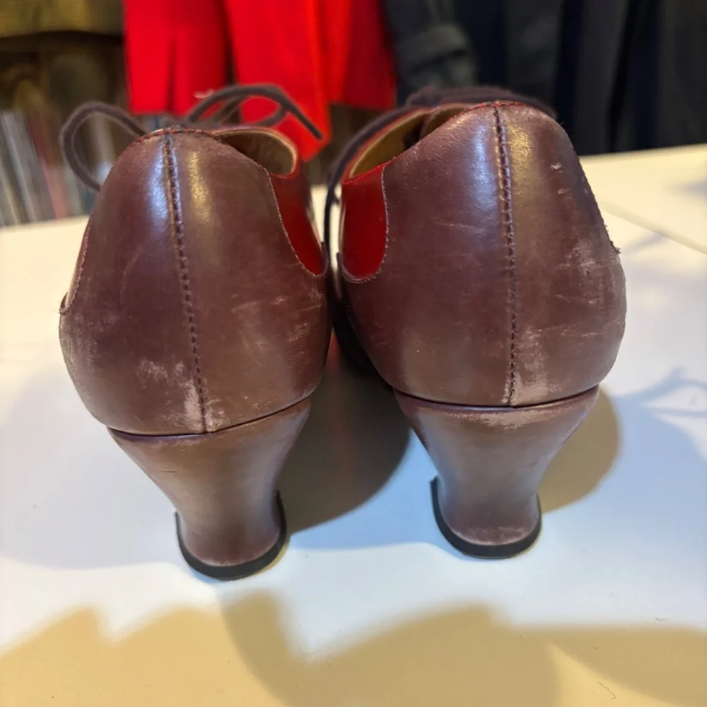 Two-tone Fluevog "secretary" loafers Sz. 7 - Picture 7 of 12